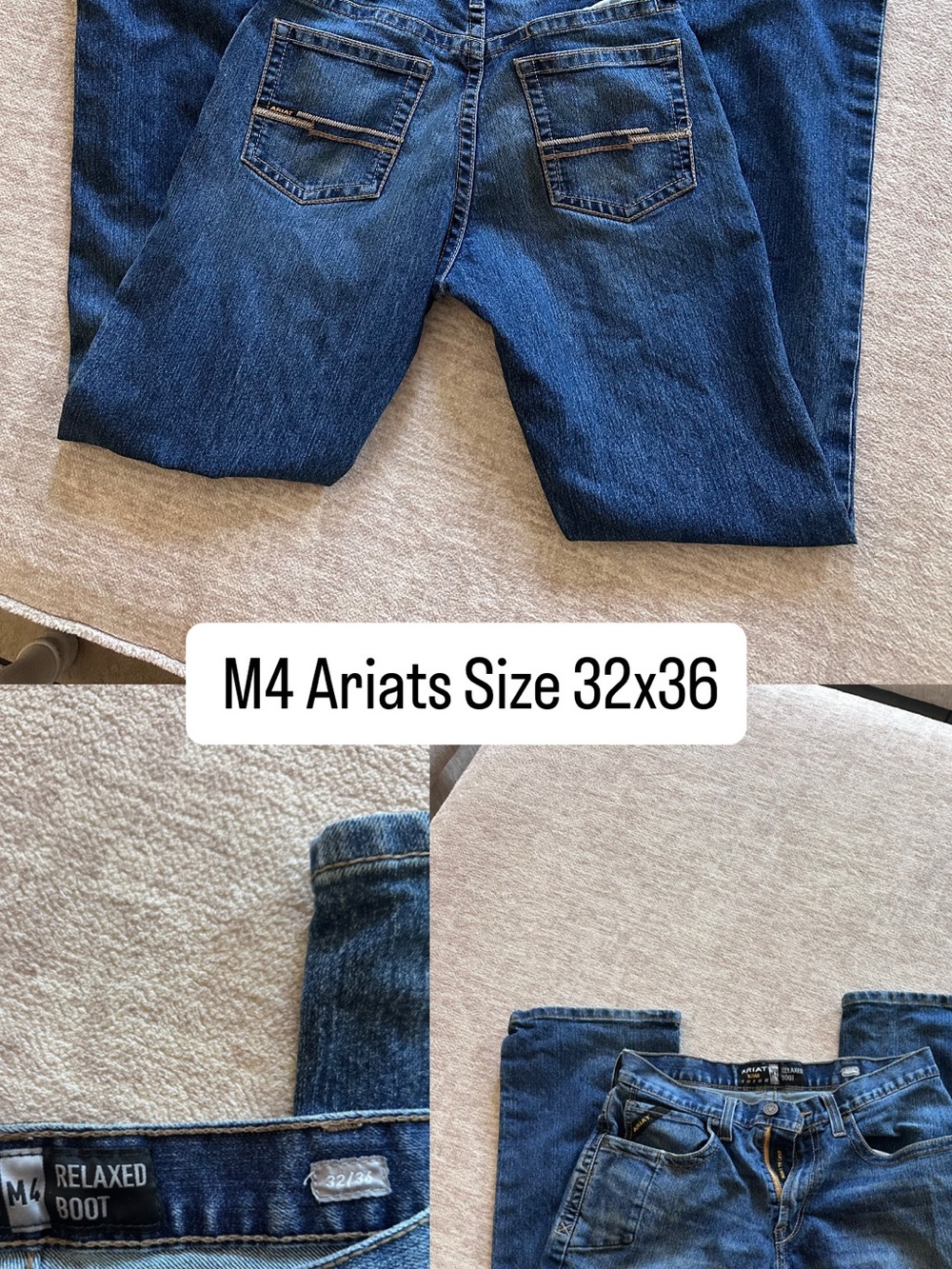 Ariat Men's Dark Blue Relaxed Boot Denim Jeans
